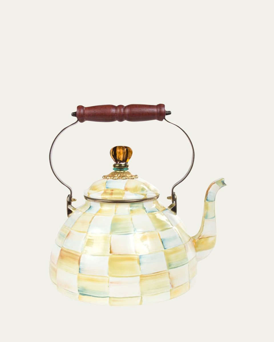 Parchment Check 2-Quart Tea Kettle